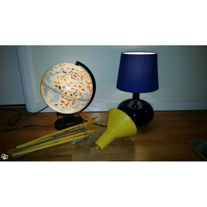 Jordglob skrivbordslampa bordslampa